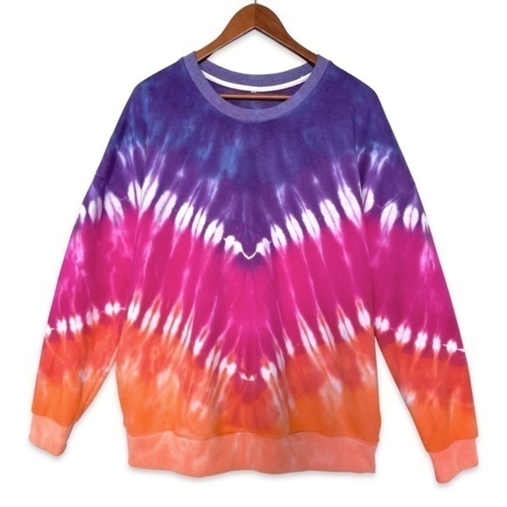 (NEW) Sunset V Tie-Dye Crewneck Sweatshirt - Size XL